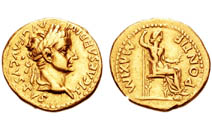 pièce de monnaie romaine en or